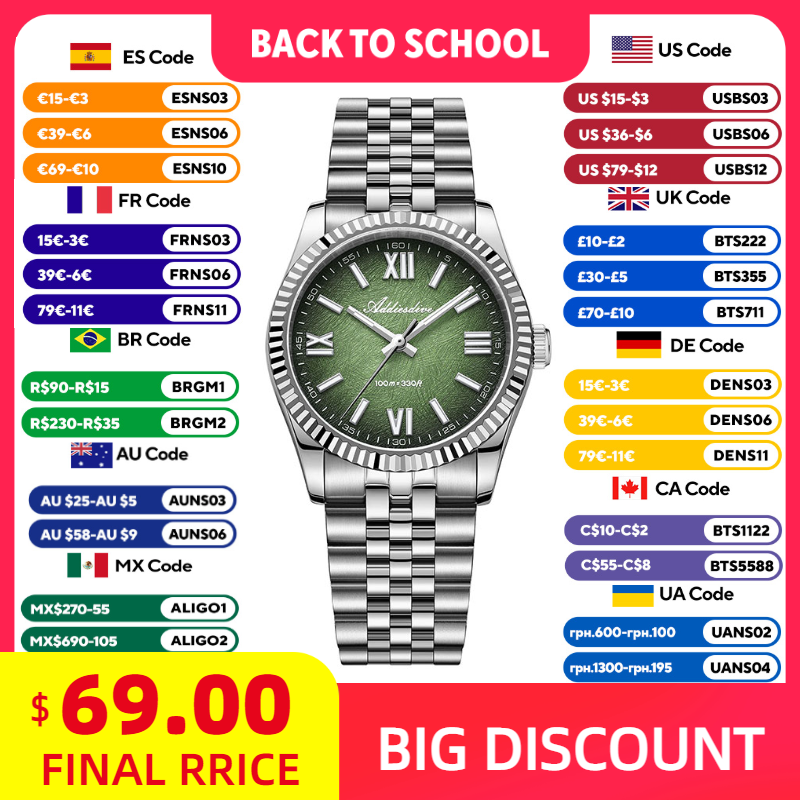 Luxury Watch In Usa - ساعة أنيقة للنساء من ADDIESDIVE فاخرة