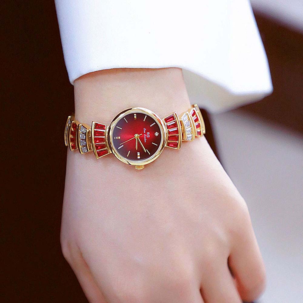 Luxury Watch Gold And Black - ساعات نسائية عالية الجودة ساعة معصم