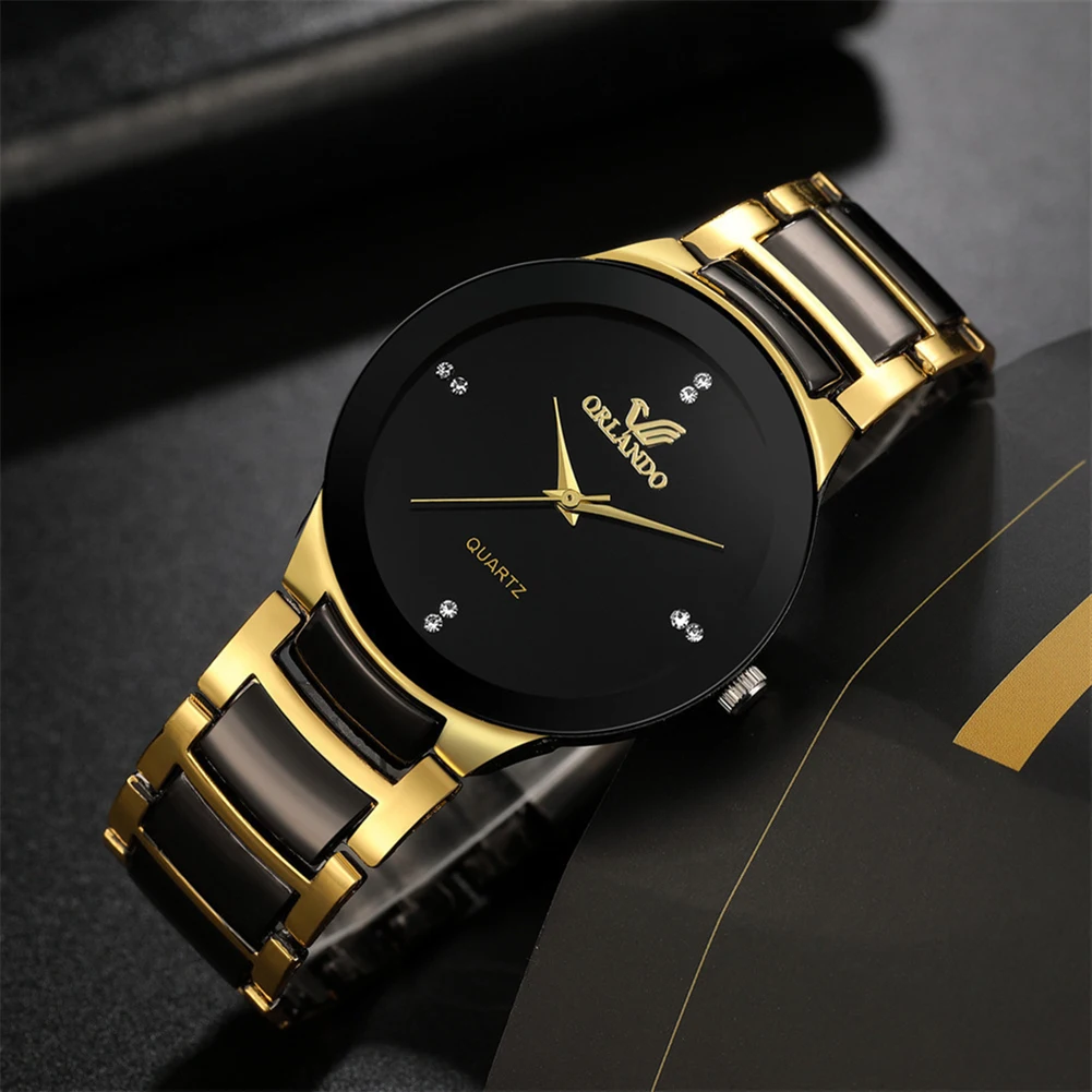 Luxury Watch Gold And Black - 2024 ساعات رجالية موضة ساعة كوارتز