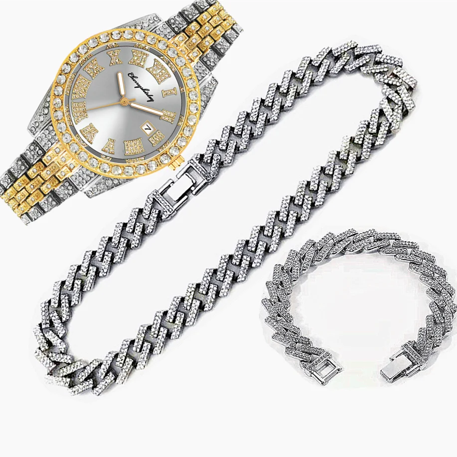 3 قطعة مثلج خارج ساعة للرجال ا - مراجعة Luxury Watch Miami وسعره
