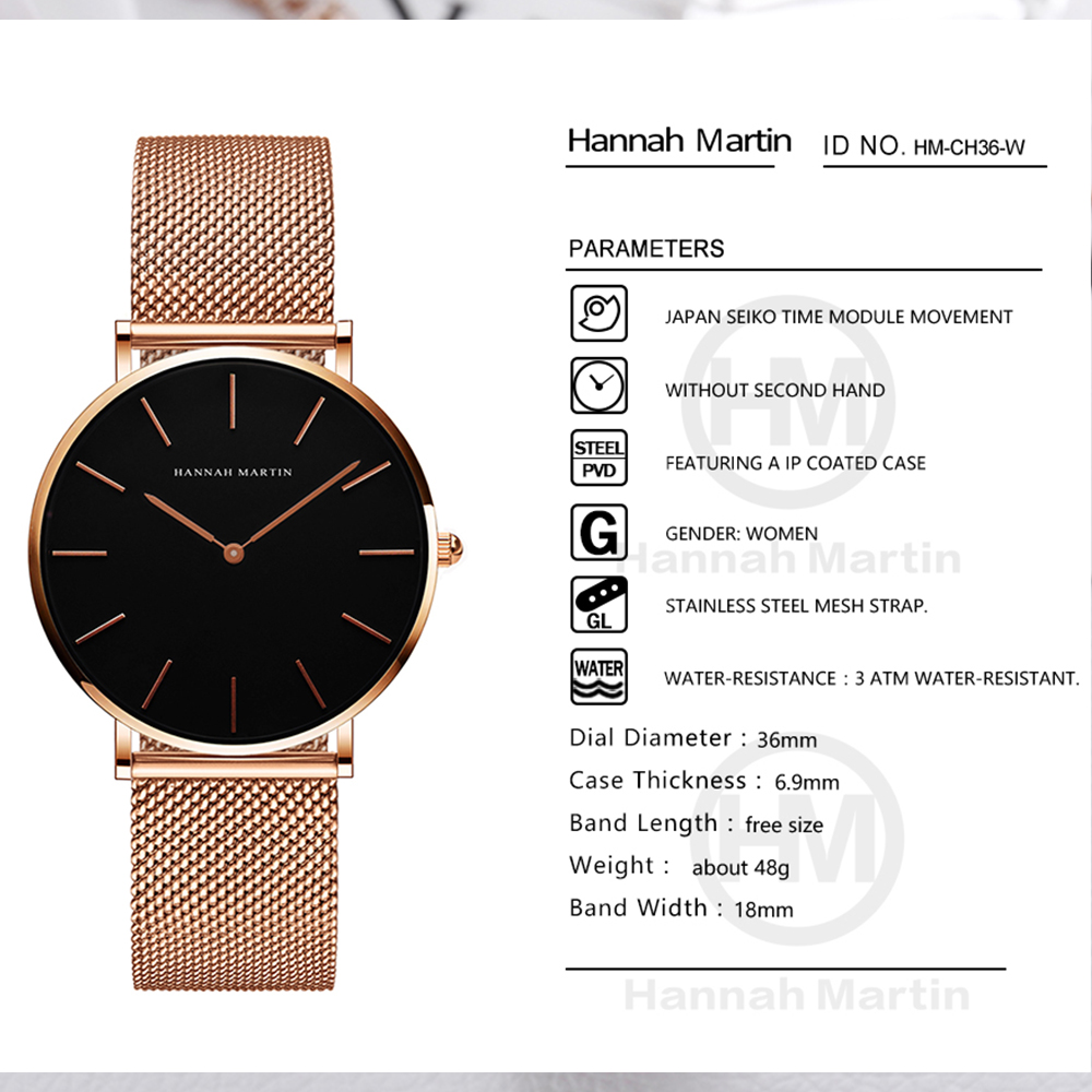 هانا مارتن العلامة التجارية ال - مراجعة Luxury Watch Japan Brand وسعره