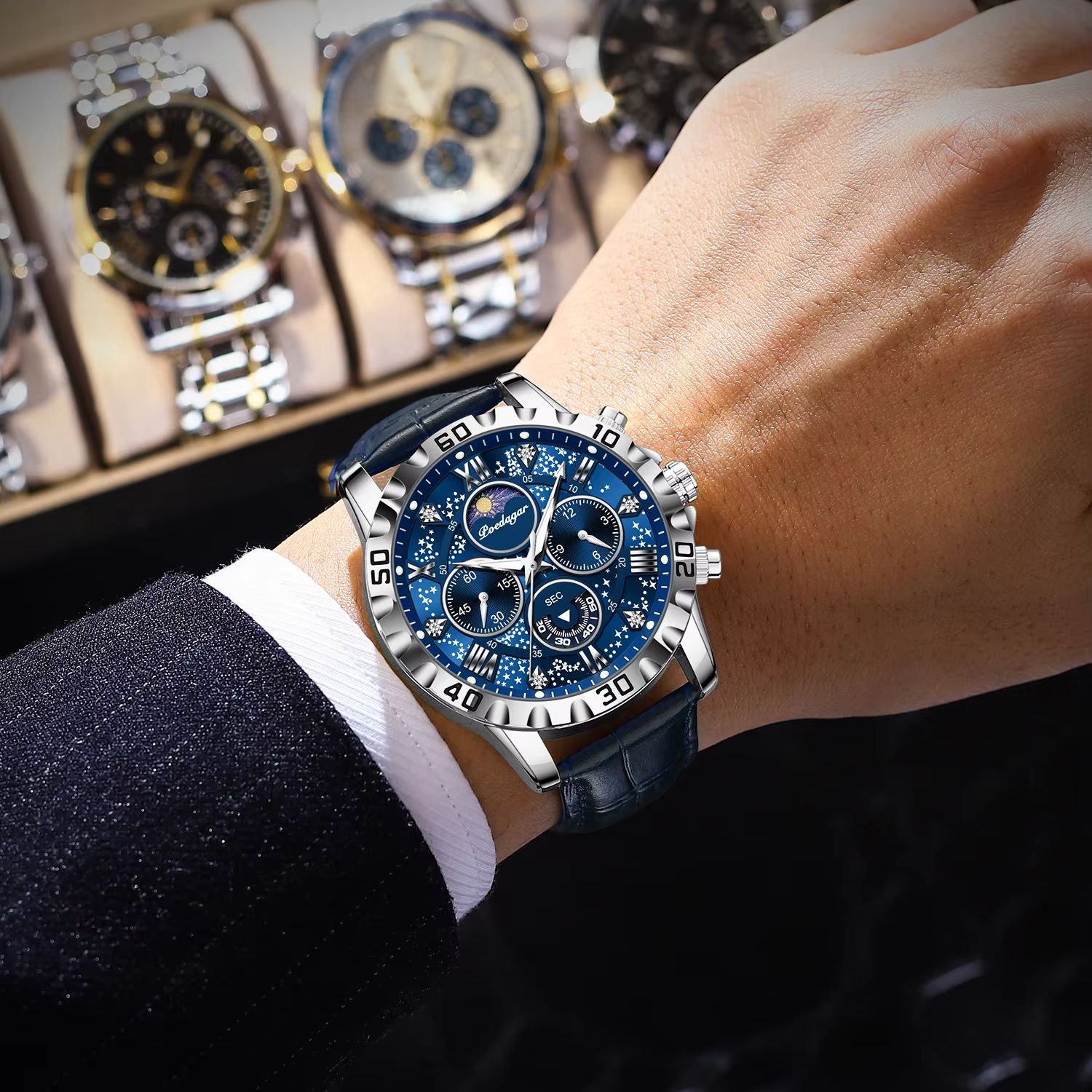 POEDAGAR ساعة رجالية عصرية فاخ - مراجعة Luxury Watch Zone وسعره