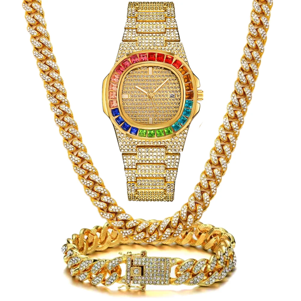 طقم مجوهرات رجالي فاخر من 3 قط - مراجعة Luxury Watch Miami وسعره